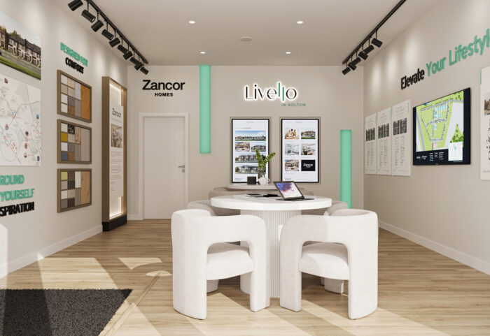 sales office interior finishing