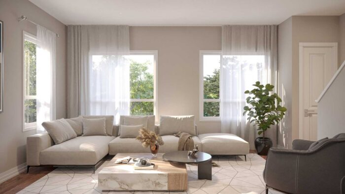 interior living room 3d rendering