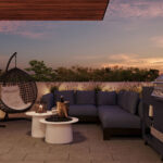 exterior 3d renderings for rooftop terrace
