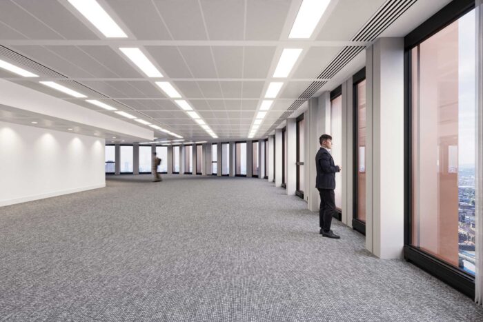 office space 3d rendering