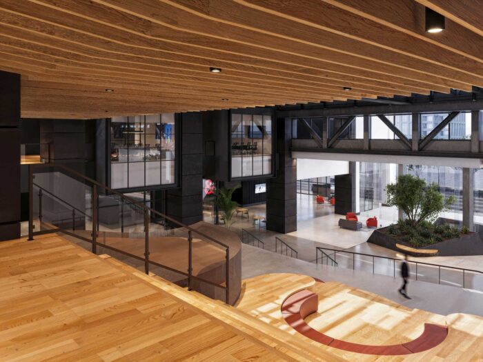 sunlife plaza in calgary 3d rendering
