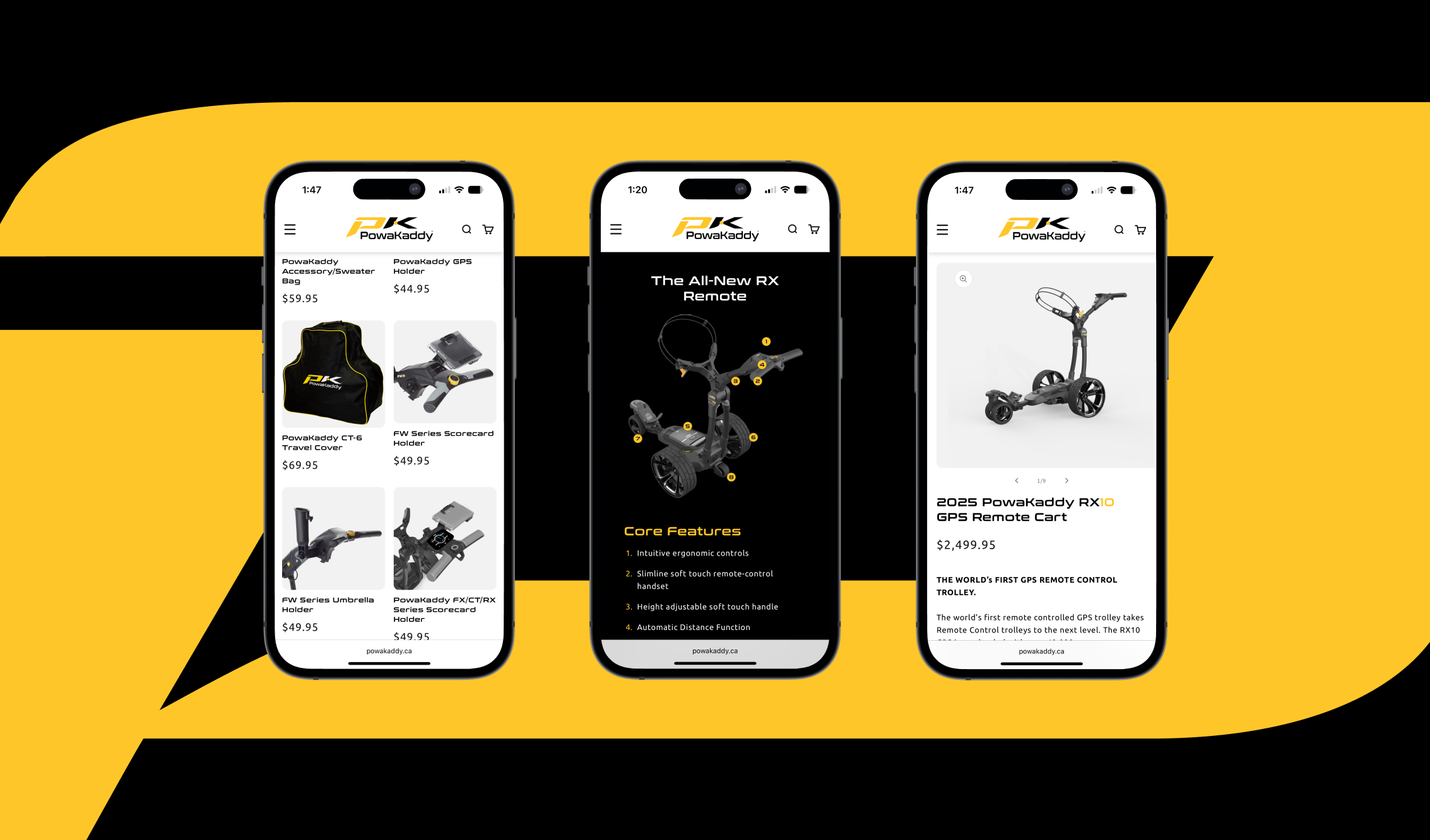 powakaddy canada shopify website development - Image