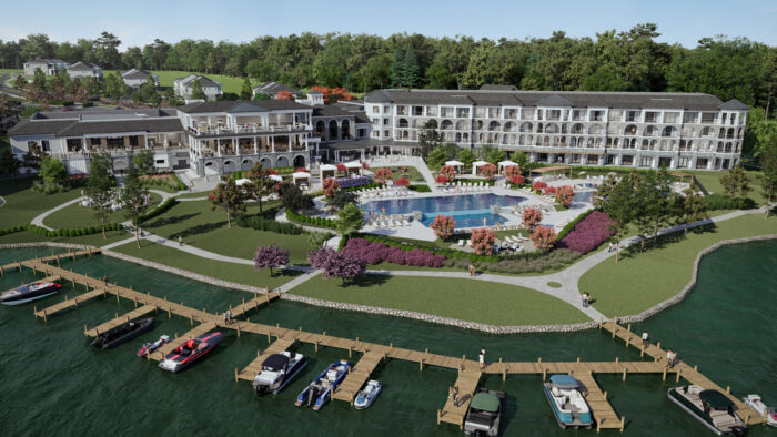 lake oconee resort 3d renderings exterior aerial